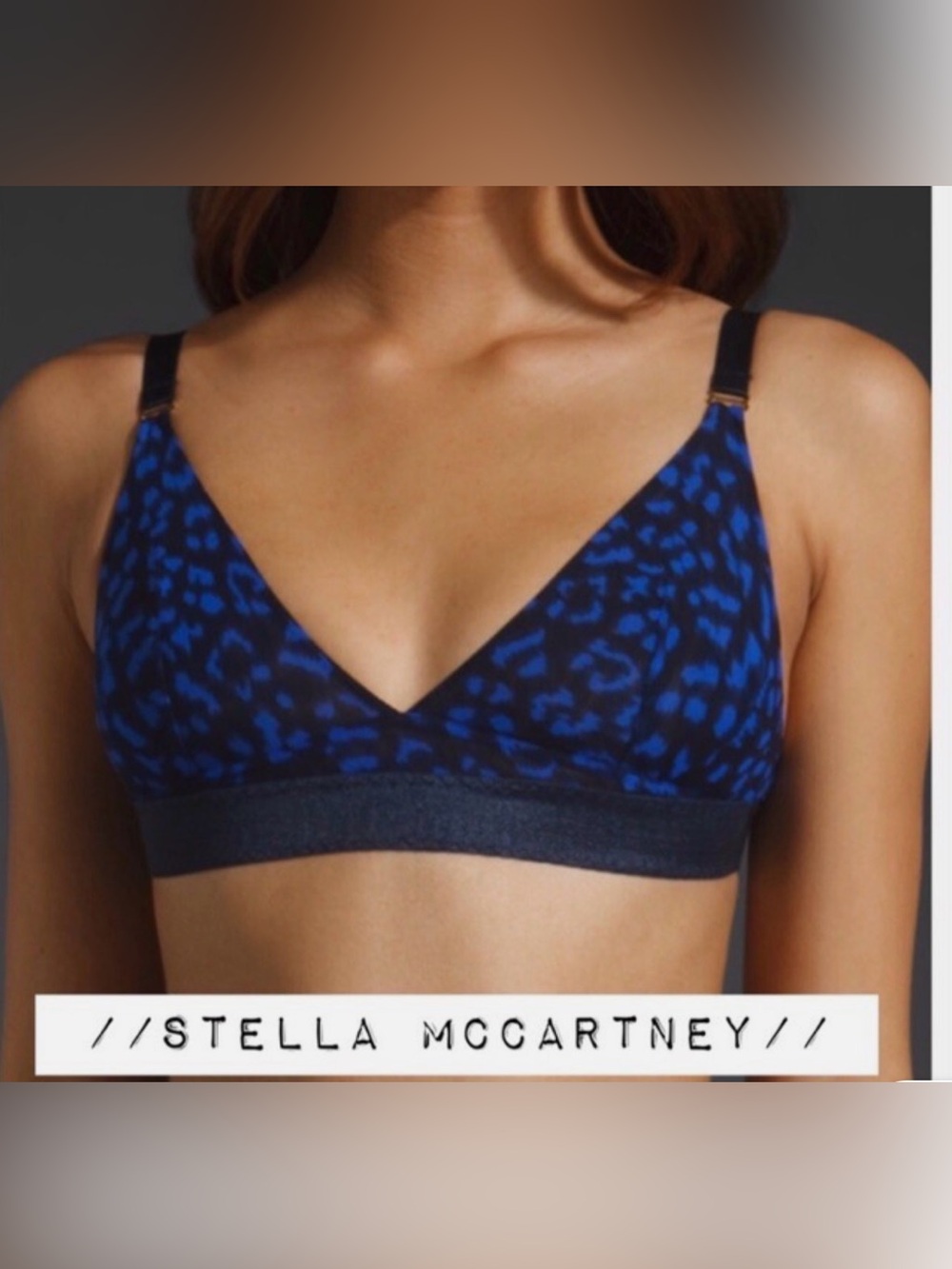 Stella McCartney Marguerite Bra 34C, Soft Cup Animal Print Bralette